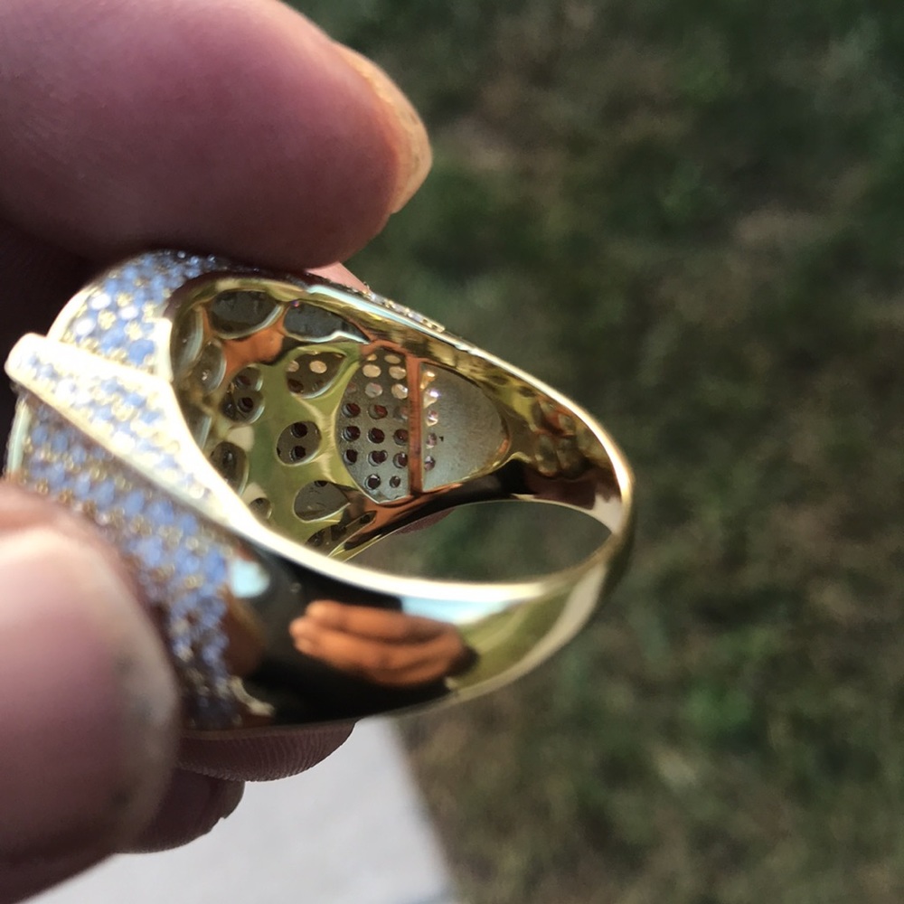 Men’s Large Solid 925 Sterling Silver Finished Wi… - image 6